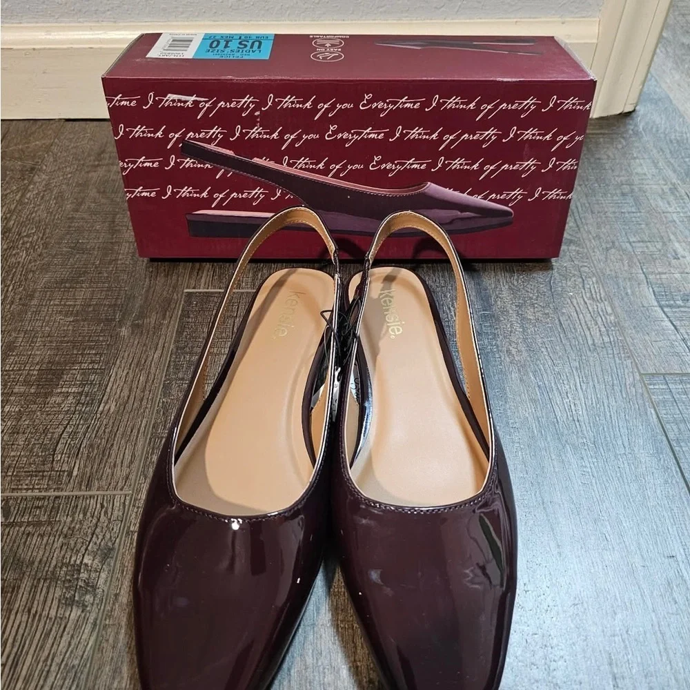 Kensie Felice Res Maroon Women's Slingback Flats